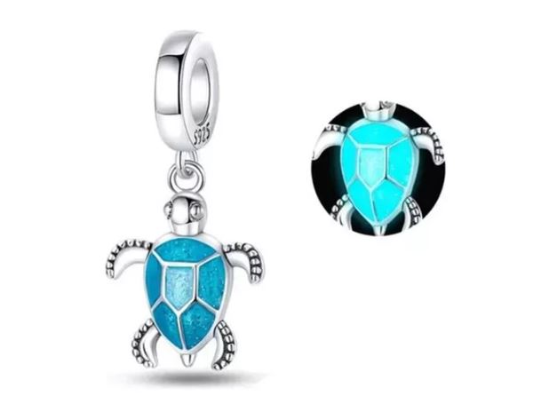 Charm Plata S925 Tortuga Luz