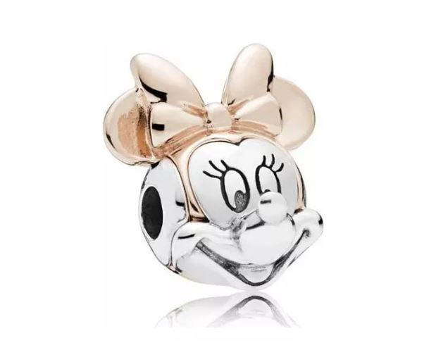 Charm Plata S925 Minnie Mouse Head 3