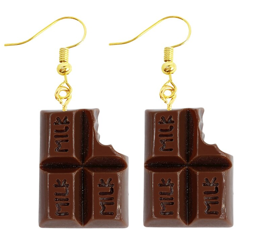 Aretes Resina Chocolate