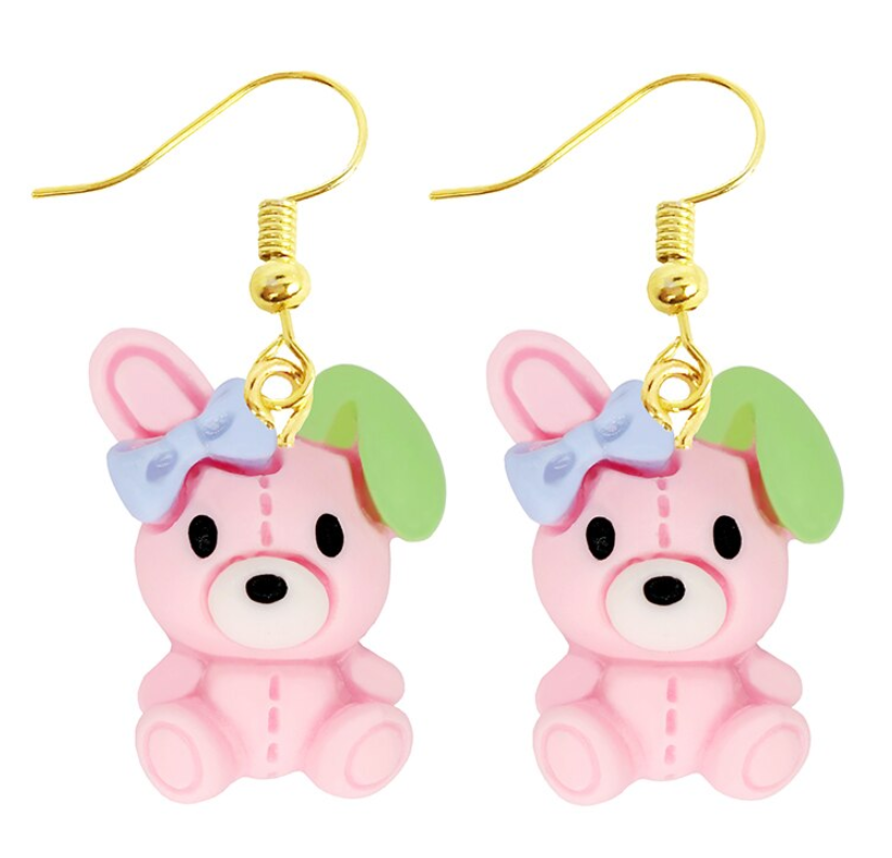 Aretes Resina Conejo Peluche