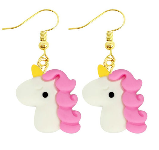 Aretes Resina Unicornio