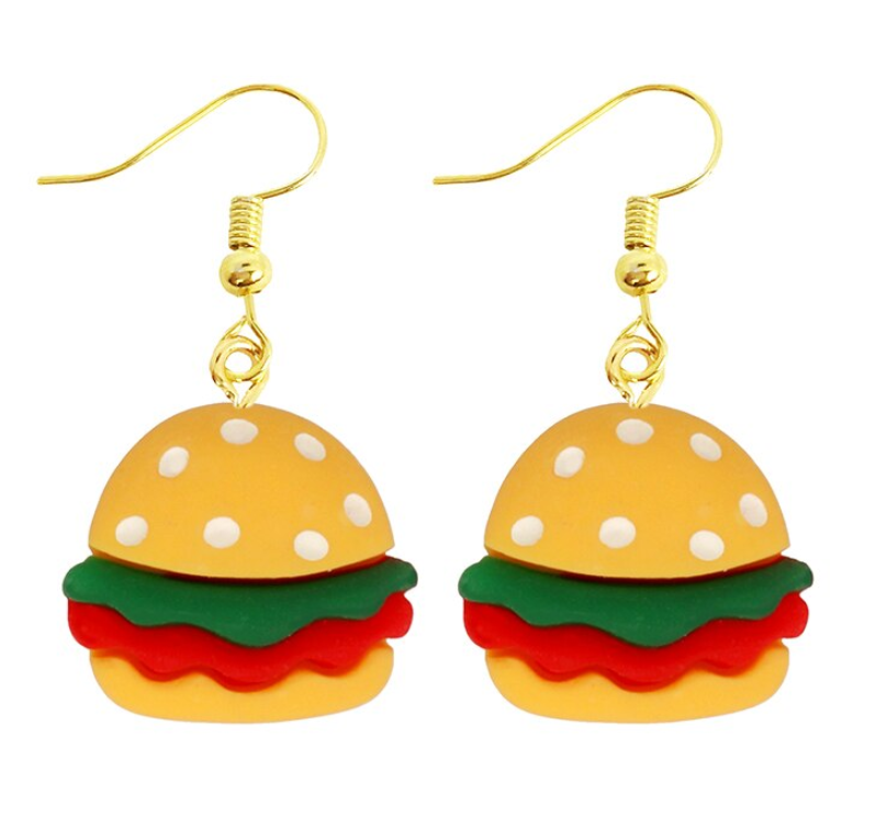 Aretes Resina Hamburguesas