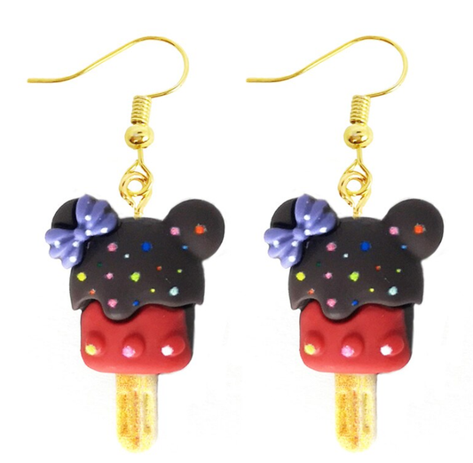 Aretes Resina Paleta Mickey