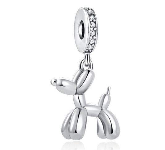 Charm Plata S925 Perro Globo