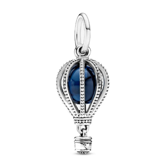 Charm Plata S925 Globo Azul