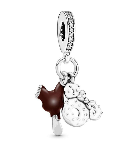 Charm Plata S925 Paleta Mickey