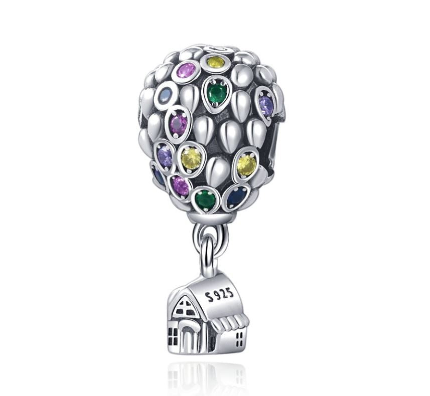 Charm Plata S925 Globo Casa 3