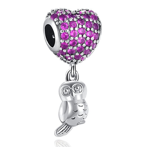 Charm Plata S925 Globo Buho