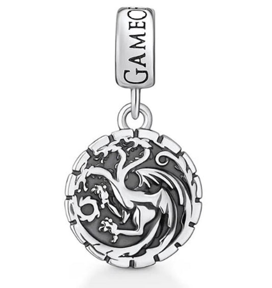 Charm Plata S925 Escudo Casa Targaryen