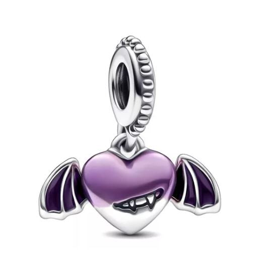 Charm Plata S925 Corazón Vampiro