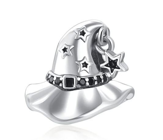 Charm Plata S925 Sobrero Bruja Halloween