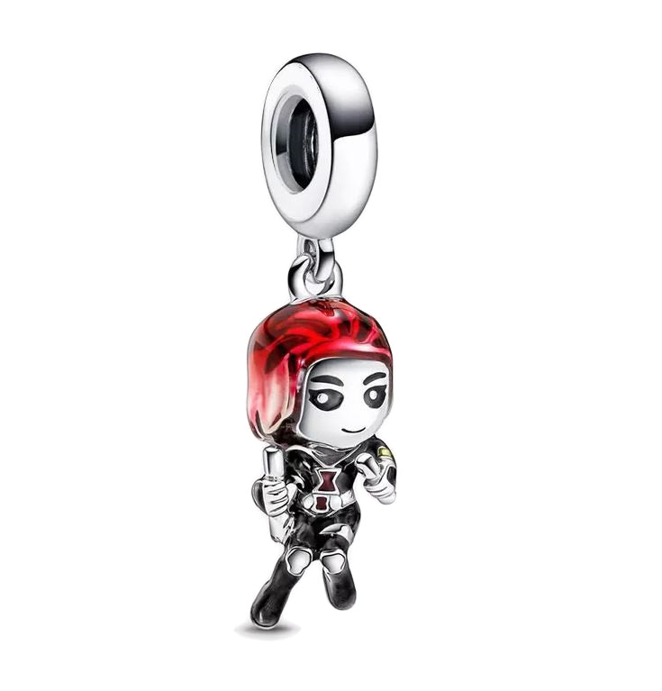 Charm Plata S925 Black Widow