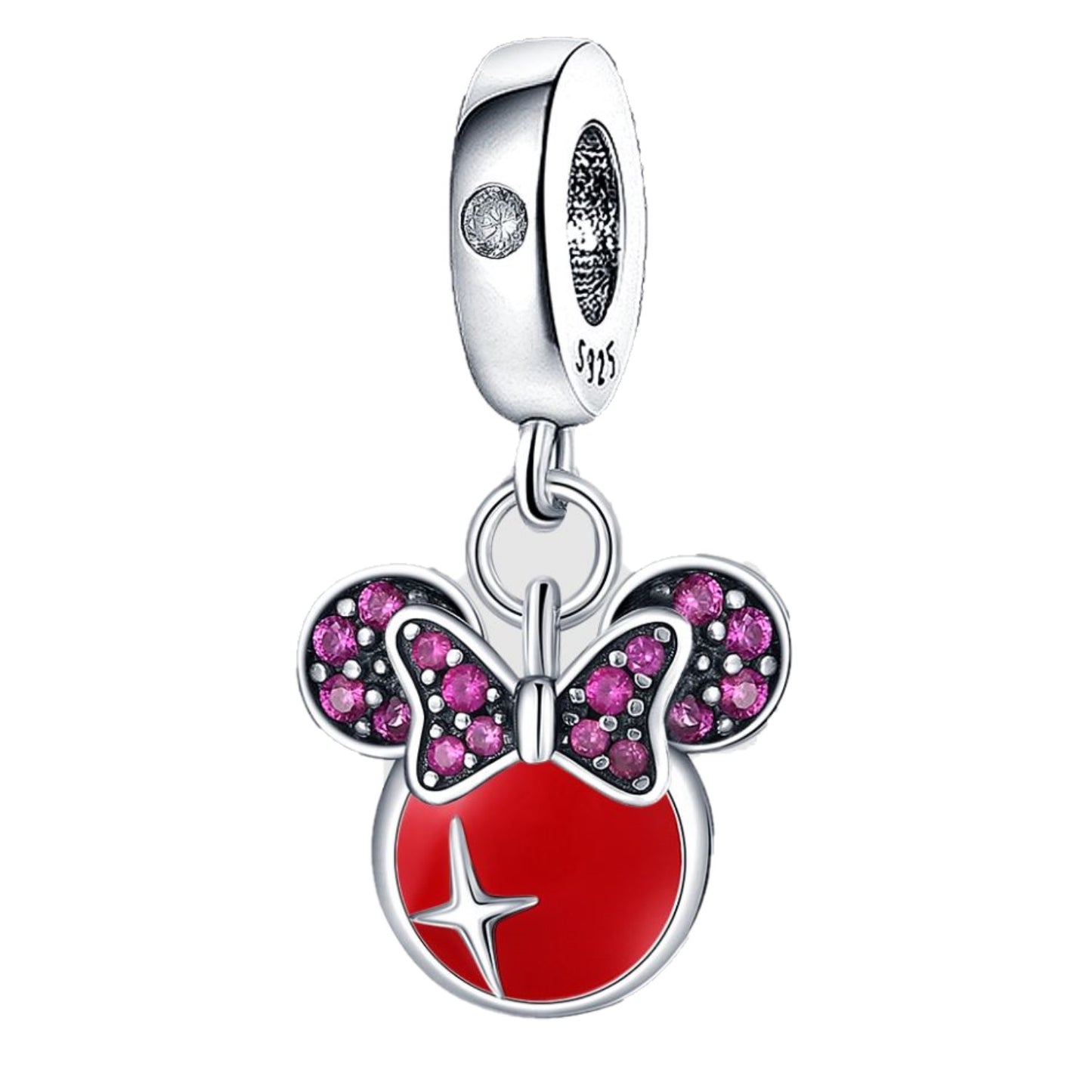 Charm Plata S925 Minnie Red