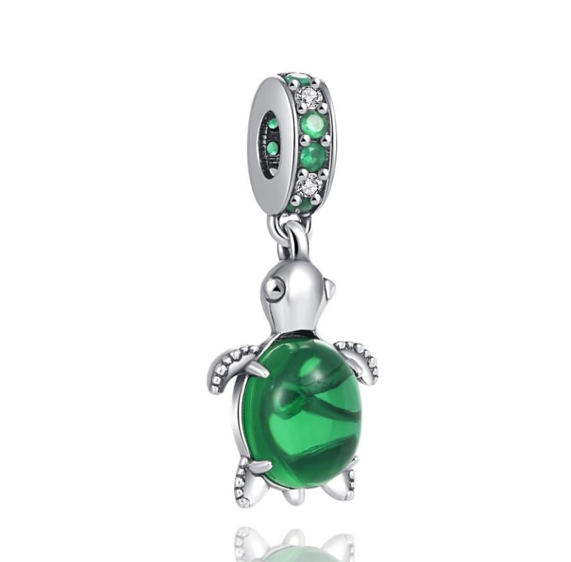 Charm Plata S925 Tortuga Mar Varios Colores