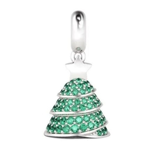 Charm Plata S925 Árbol Navidad