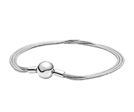 Pulsera Plata S925 Esfera Lisa