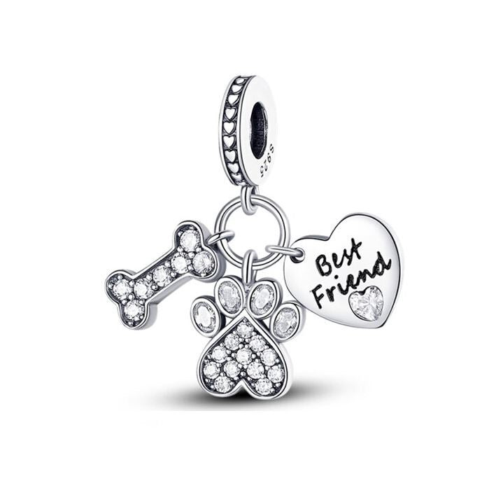 Charm Plata S925 Best Friend Perro