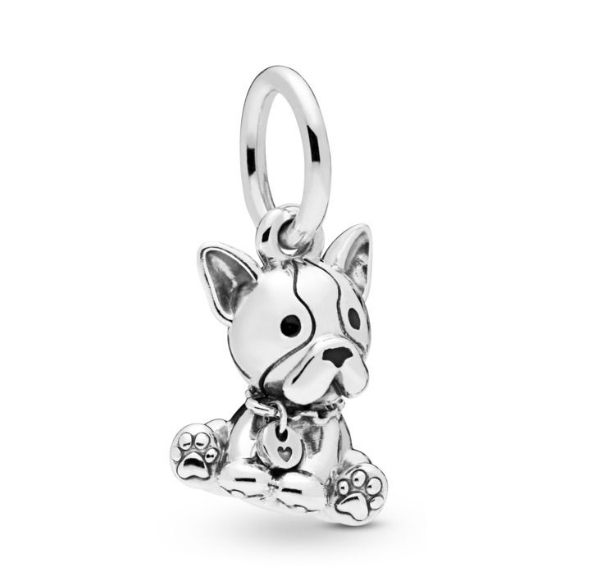 Charm Plata S925 Perro Raza Sentados