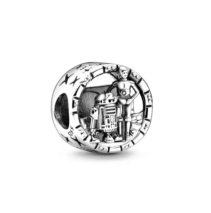 Charm Plata S925 R2d2-c3po