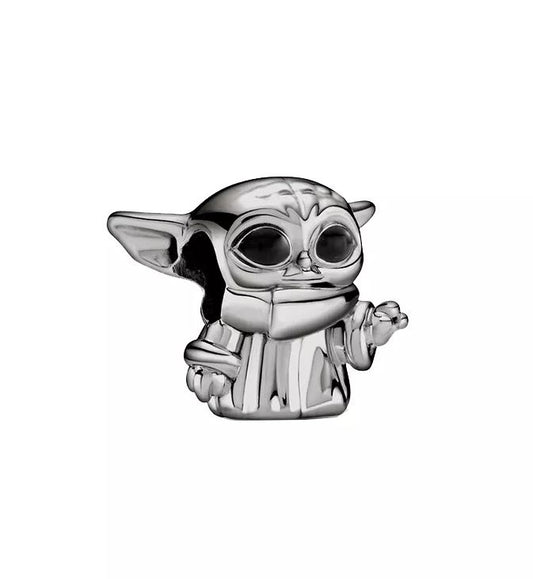 Charm Plata S925 Baby Yoda Gris